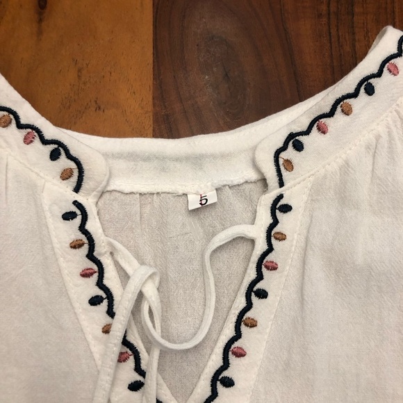 Vintage Minimalist White Oversized Relaxed Fit 3/4 sleeves blouse shirt. Large. - Picture 6 of 13